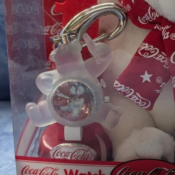 Collectable Coca Cola Polar Bear with Polar Bear clip-on Watch - Picture 2 of 11